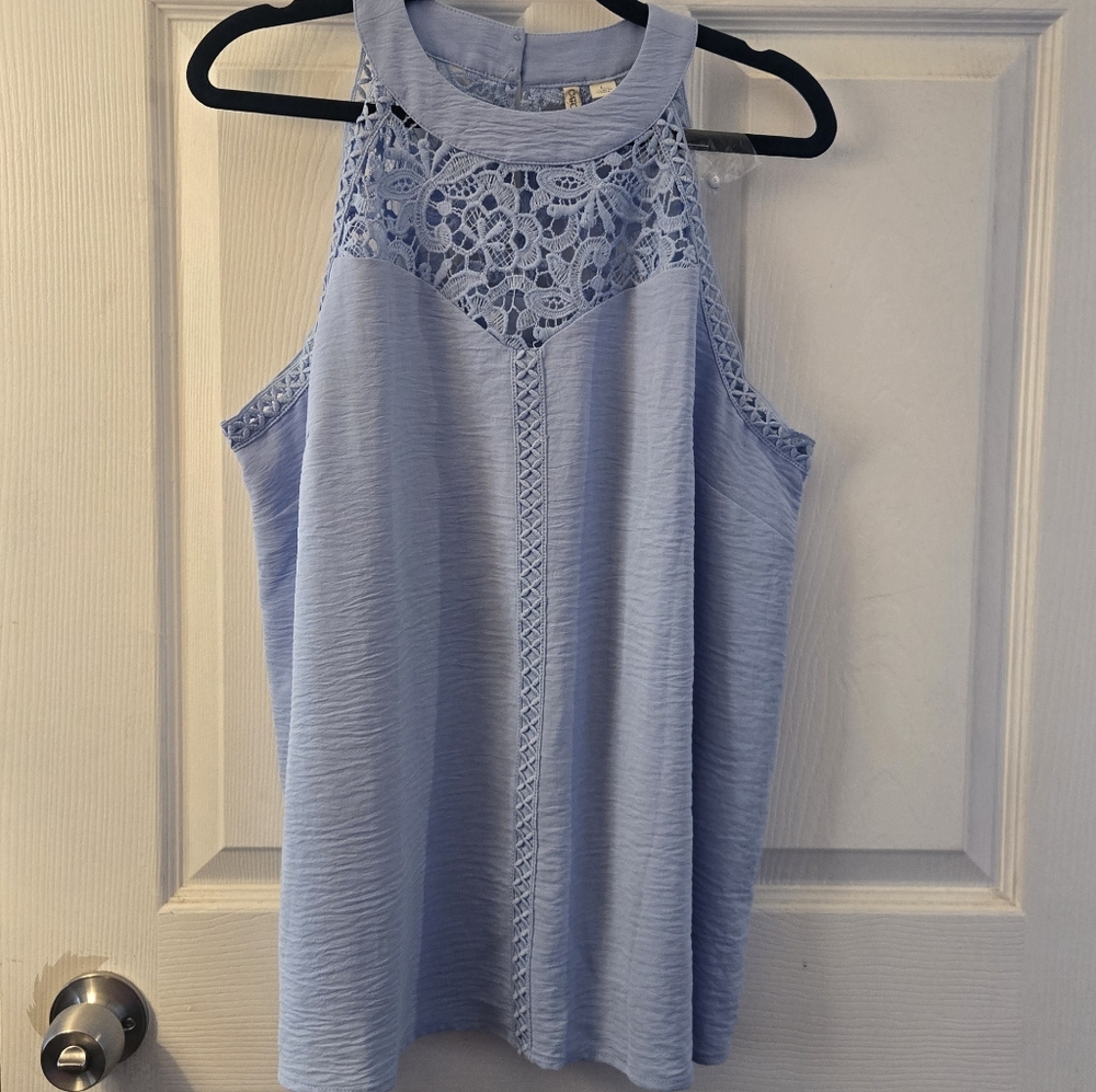 Women's Lace Trim Sleeveless Top